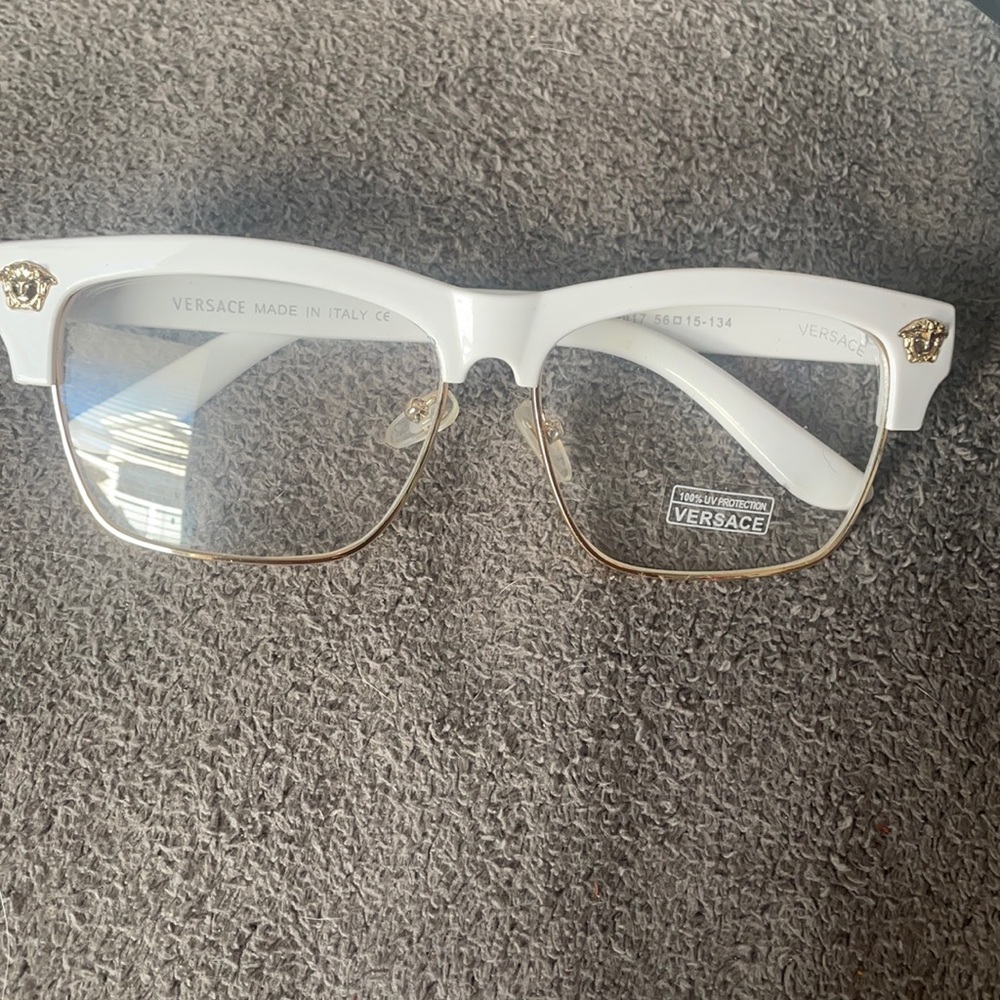Unworn clear lense versace sunglasses